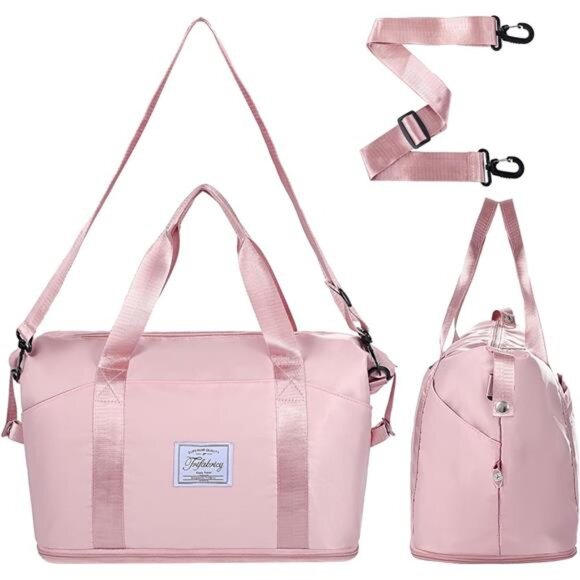 Travel Duffel Bag - Large Shoulder Weekender Overnight Bag, Carry on Bags - Picture 2 of 8